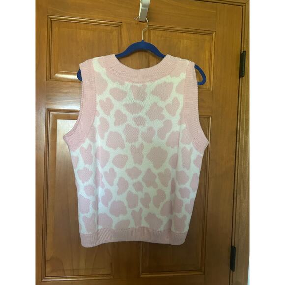 Hot Topic - Pink Cow Pattern Girls Sweater Vest - Plus Size 1 - NWT - Picture 4 of 4